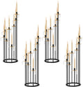 8 Arms Candelabra Candle Holder for Wedding Decorations, 33.8 inches Tall Metal Candlesticks Holder for Table Dinner Party Valentines Day Fireplace Decoration (4, Black&Gold Set) by KOLNLALA