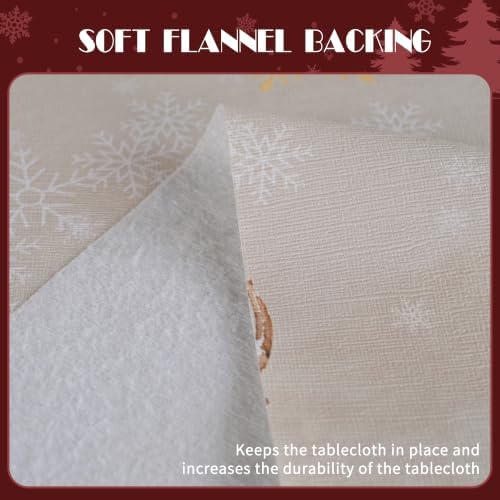 Rectangle Table Cloth,Christmas Vinyl Tablecloth, 54" x 78",Cedar - Image 5