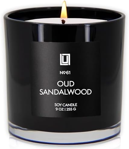 Lulu Candles Oud Sandalwood Scented Soy Jar Candle, 9 Oz. - Image 2