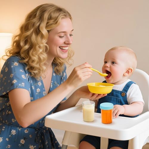 DRKIO 12 pcs Baby Food Storage Containers 8 Oz Small Glass Jars with Lids - Image 7