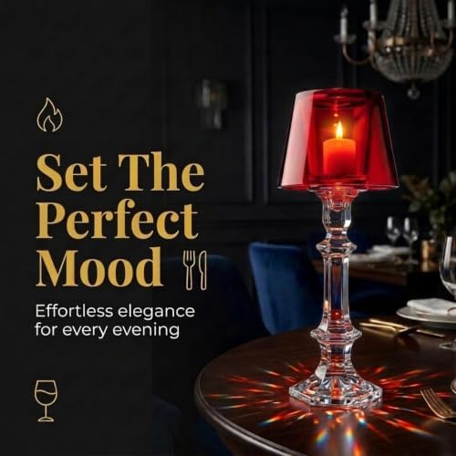 Godinger Villa Marca Votive Lamp-red - Image 2