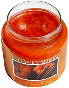 Village Candle Spiced Pumpkin Large Apothecary Jar, Scented Candle, 21.25 Oz - Image 3