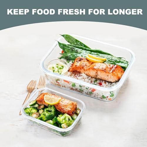 KOMUEE 10 Pack Glass Food Storage Containers with Lids, Green - Image 5