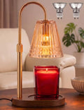 Candle Warmer Lamp with Timer Dimmer, Flameless Candle Warmer for Jar Candles, Height Adjustable Wax Warmer, House Warming Gifts New Home Decor, Birthday Gifts for Women (2 Bulbs Included) by Unknown