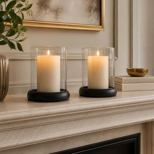 2 Pack Hurricane Candle Holders, Glass Cylinder Candleholder - Image 5