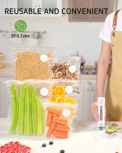 Syntus 40 Pcs Reusable Vacuum Sealer Bags for Food, S+M+L+XL - Image 5