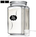 ComSaf Large Square Glass Pantry Jar with Lid 78 oz Wide Mouth by ComSaf