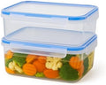 Tribello 115 oz Large Airtight Food Storage Containers with SnapTight Lids – Clear, Stackable, BPA-Free Meal Prep Containers for Kitchen, Freezer & Pantry – 2-Pack by Tribello