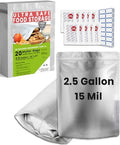 20 Mylar Bags for Food Storage, 2.5 Gallon Capacity, Extra Thick 15 Mil, with 1000cc Oxygen Absorbers, Resealable, Stand-Up Gusset, Ideal for Long-Term Food Storage by RELIABLEMYLARBAGSFORLONGTERMFOODSTORAGE