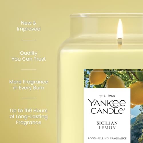 Yankee Candle Sicilian Lemon Scented Candle, 22oz Large Jar - Image 3