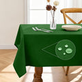 Pureegg Rectangle Poly Linen Tablecloth Waterproof & Stain Resistant, Wrinkle-Free Table Cloth Adds Elegance and Protection, Ideal for Dining, Party, Wedding and Outdoor, 52 x 70 Inch, Green by Pureegg
