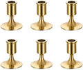 Romadedi Gold Candlestick Candle Holders for Taper, 6 PCS Gold Brass Color Candle Stick Candle Holder for Table Centerpiece, Wedding Reception, Festive Christmas Mantel Decoration or Home Decor by ROMADEDI