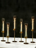NUPTIO Hurricane Candle Holder for Centerpiece, Set of 6 Candlestick Holder by Nuptio