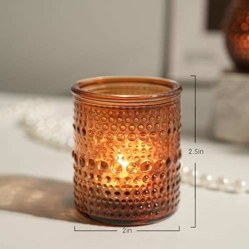 36 Pack Votive Candle Holders, Amber Candle Holders for Fall Centerpiece - Image 4