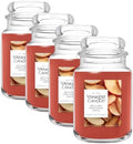 Yankee Candle Sugared Cinnamon Apple, Scented Candle, 22oz Large Jar with up to 150 Hour Burn Time, Giftable (Pack of 4) by YankeeCandle