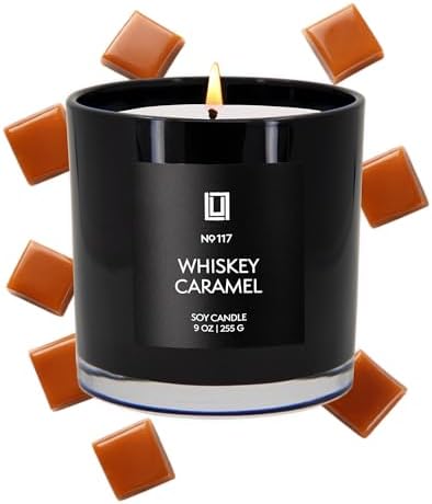 Lulu Candles | Whiskey Caramel | Smells Woody & Sweet | Luxury Scented Soy Jar Candle | Hand Poured in The USA | Highly Scented Long Lasting (9 Oz.) by LULUCANDLES