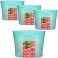Reusable Food Storage Bags Extra Large, 0.8 Gallon/101 fl.oz/3000 ml, 4 Pack 100% Silicone Food Storage Bags Stand-Up Wide-Mouth Zip-Lock for Large Items, Freezer Microwave Oven Dishwasher Safe, Aqua by Annaklin