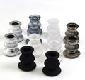 WDHODEC Black White Candlestick Holders 12PCS Glass Taper Candle Holders for Table Centerpiece Colorful Candle Sticks for Wedding, Party and Festival Decoration by WDHODEC