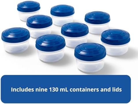 Rubbermaid Pack & Go 130 mL Mini Bites Containers, 9-Pack with Secure Lids and Stackable Design - Image 6