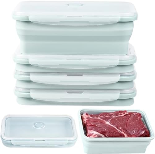 Extra Large Collapsible Silicone Food Storage Containers with Lid, 68oz by CUISITOOL