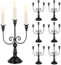 Sziqiqi Halloween Candelabra Candle Holder: 3 Arms Black Candelabra by SZIQIQI