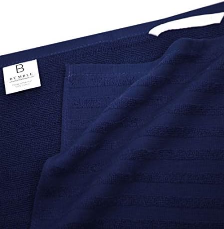 Premium Kitchen Towels 6 Pack 100% Cotton 20"x28" Dish Towels Navy Striped - Image 5