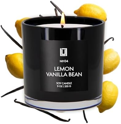 Lulu Candles | Lemon & Vanilla Bean | Luxury Scented Soy Jar Candle | Hand Poured in The USA | Highly Scented & Long Lasting (9 Oz.) by LULUCANDLES