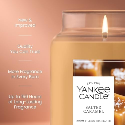 Yankee Candle Salted Caramel Scented Candle, 22oz Large Jar - Image 3