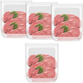 100% Silicone Flat Gallon Freezer Bags, 4 Pack Extra Large Reusable Silicone Ziplock Bags Gallon Size for Freezer, Double Zipper Seal, BPA & Microplastic Free, Freezer Microwave Sous Vide Safe, Clear by Annaklin