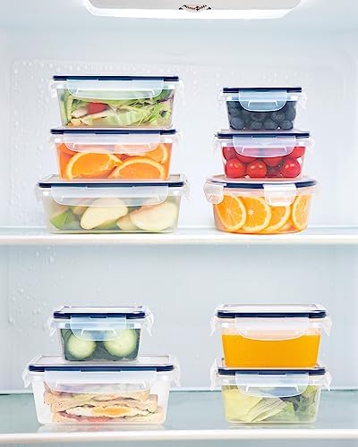 FOOYOO 32 Piece Food Storage Container with Lids (16 Containers + 16 Lids) - Plastic Food Containers with Lid, Airtight Leak Proof Snap Lock, BPA Free Storage Containers - Image 6