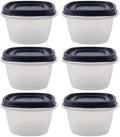 Food Storage Containers, Rubber Maid, Blue, 2 Cup Food Storage Containers, 12 Piece Set, Easy Find Lids, 6 Containers, 6 Lids by Utensilux