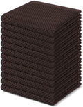 Homaxy 100% Cotton Waffle Weave Kitchen Dish Cloths 12-Pack, Dark Brown by Homaxy