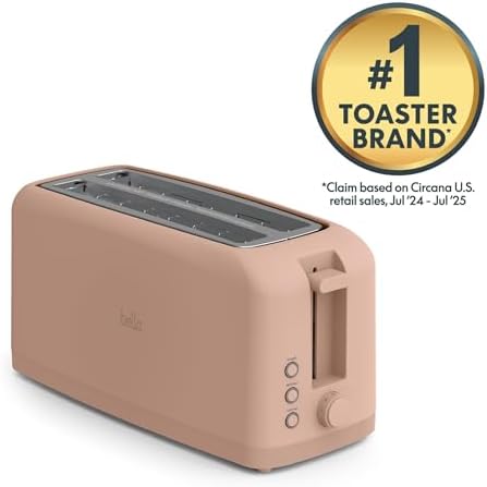 bella Fits-Anywhere™ Slim Toaster, 4 Slice Extra Long & Wide Slot, Blossom - Image 3