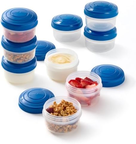 Rubbermaid Pack & Go 130 mL Mini Bites Containers, 9-Pack with Secure Lids and Stackable Design by Rubbermaid