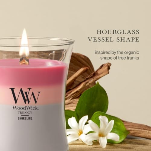 WoodWick Shoreline Trilogy Tri-Scented Candle, Crackling Wick, 9.7oz - Image 4