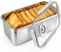 Gifhomfix Bread Box 304 Stainless Steel Bread Storage Container, Dishwasher Safe Bread Box for Homemade Bread, Time Recording Bread Container with Lid by Gifhomfix