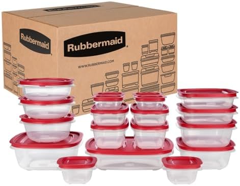 Rubbermaid EasyStore Containers, 38-Piece Set, Food Storage Containers, Food Storage Containers with Lids by Rubbermaid