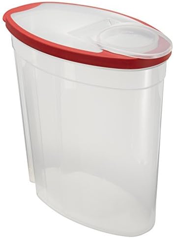 Rubbermaid Flex and Seal Cereal Keeper, 1.5 Gallon, BPA-Free, Clear with Red Lid, Airtight - Image 3