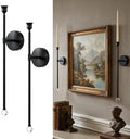 20" Wall Mounted Candle Sconce, 2 Packs, Black by kehail