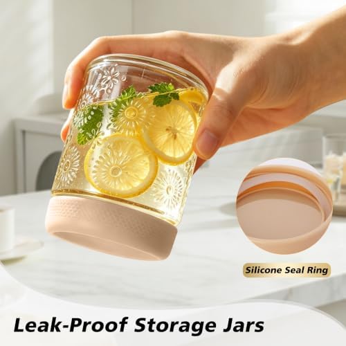 6 PCS 16 oz Overnight Oats Containers with Lids, Glass jars with Airtight Lids,Wide mouth Mason Salad jars, Glass Food Storage Containers for Snacks Yogurt Spice Sugar Yogurt, Oatmeal, Salad, Spices - Image 6