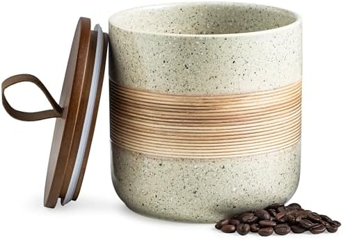 Miamolo Ceramic Coffee Container with Lid, Coffee Canister for Countertop by Miamolo