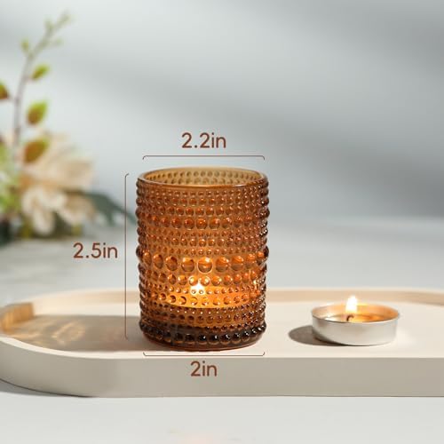 36 Pack Votive Candle Holders, Amber Candles Holders for Christmas - Image 3
