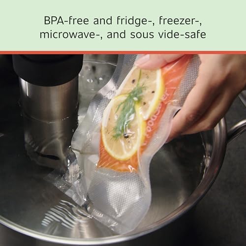 FoodSaver Custom Fit Vacuum Sealer Rolls, Airtight Food Storage and Sous Vide_Rolls, BPA-Free, 11in x 16ft Heat-Seal Rolls (Pack of 18) - Image 5