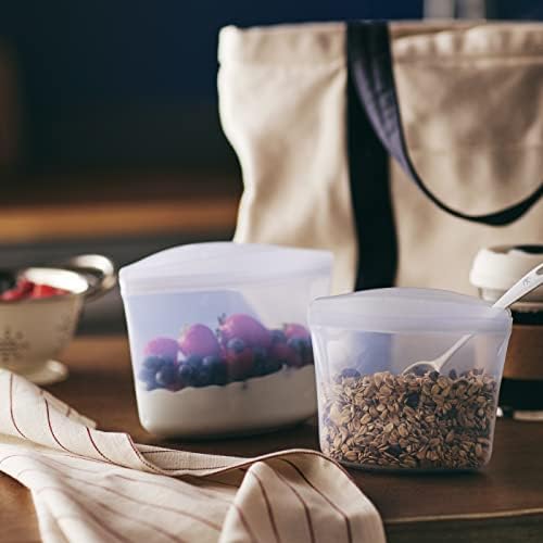Stasher Premium Reusable Silicone Food Storage Bags, 2-Pack, Clear - Image 2