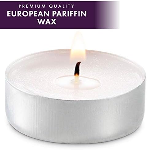 MontoPack Unscented Tea Light Candles 45 Pack | 4 Hours, White, Smokeless, Dripless Small Votive Paraffin Tealights | Long-Lasting for Home, Shabbat, Weddings, Events, Emergencies | Mini Candles Bulk - Image 2