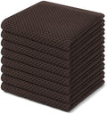 Homaxy 100% Cotton Waffle Weave Kitchen Dish Cloths 8-Pack, Dark Brown by Homaxy