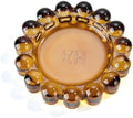 khtumeware Large Amber Bubble Glass Candle Dish – Modern Clear Glass Candle Holder for Tealights & Diffusers, Decorative Tray for Home & Tabletop Decor（1 Pack） by khtumeware