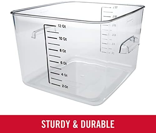Rubbermaid Commercial Products Square Food Container, 12-Quart, Clear - Image 5