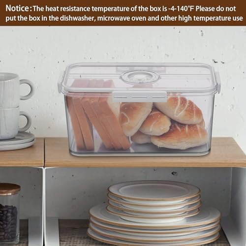 Gifhomfix Bread Box Bread Boxes for Kitchen Counter Airtight, Time Recording Bread Storage Container with Lid, Bread Keeper for Homemade Bread, Toast, Bagel, Donut and Cookies, LARGE White - Image 6