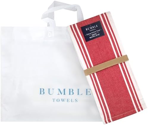 Premium Kitchen Towels 6 Pack 100% Cotton 20"x28" Dish Towels - Red Wide - Image 6
